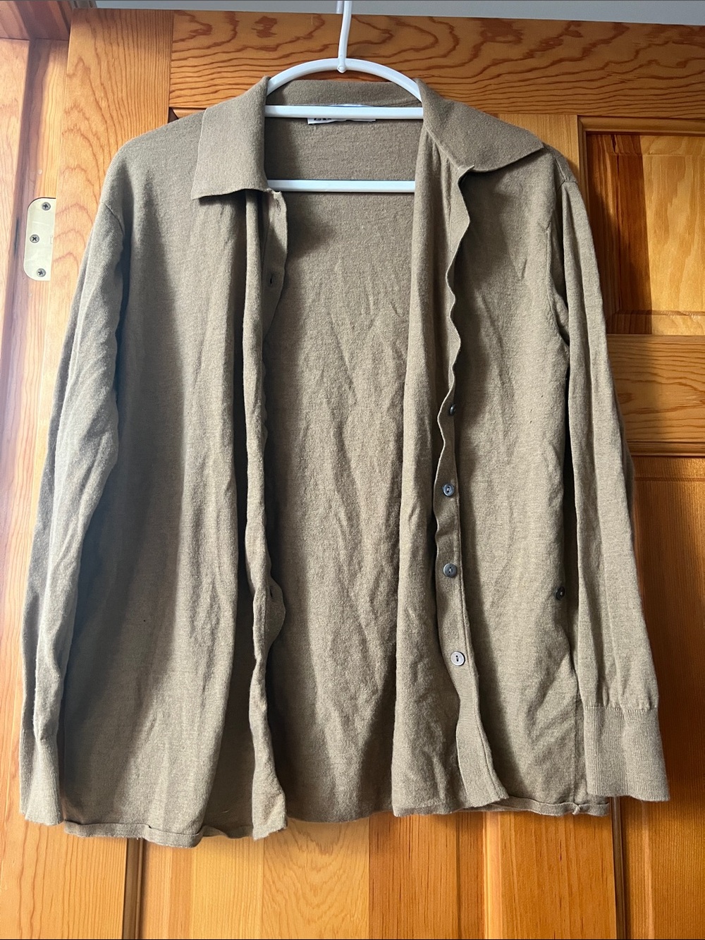 Zara Button-Front Collared Cardigan